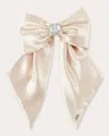 Eugenia Kim Women's Tracy Satin Crystal Bow Barrette In Neutral