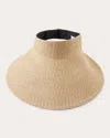 Eugenia Kim Women's Trixie Woven Toyo Visor In Sand/gold