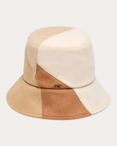 Eugenia Kim Women's Yuki Patchwork Bucket Hat In Cream/beige/camel