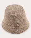 Eugenia Kim Women's Yuki Tweed Bucket Hat Polyester In Brown