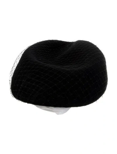 Pre-owned Eugenia Kim Wool Beret Hat In Black