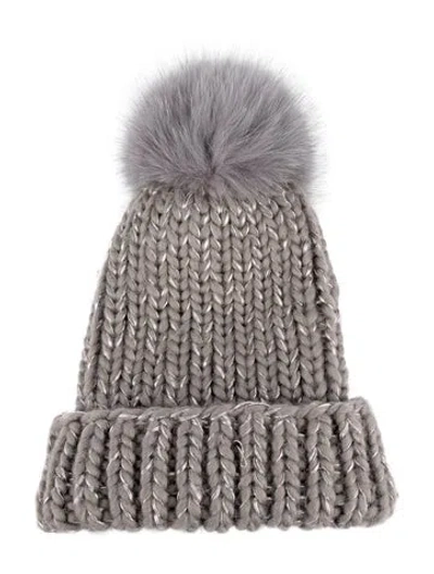Pre-owned Eugenia Kim Wool Braided Beanie In Gray