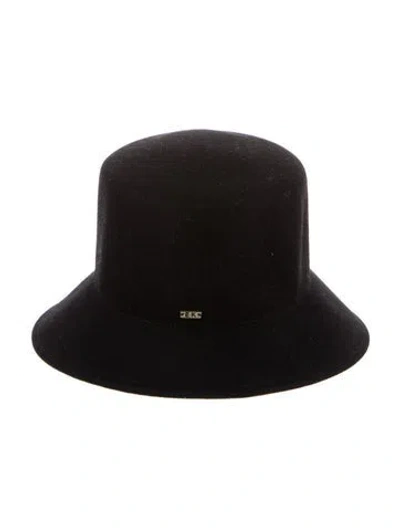 Pre-owned Eugenia Kim Wool Bucket Hat In Black