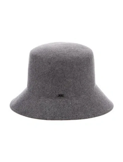Pre-owned Eugenia Kim Wool Bucket Hat In Gray