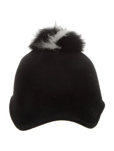 Pre-owned Eugenia Kim Wool Cap In Black