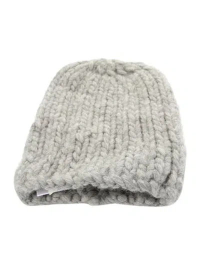 Pre-owned Eugenia Kim Wool Crochet Beanie In Gray