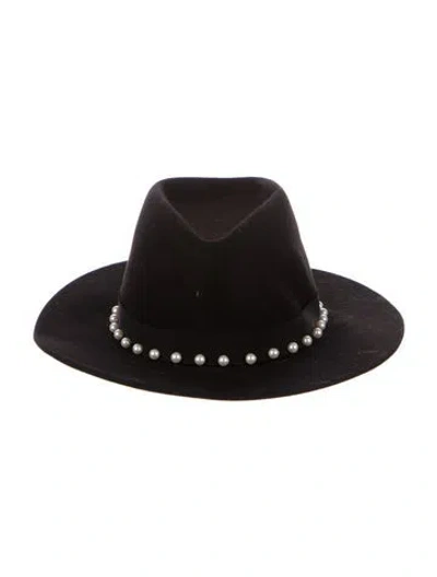 Pre-owned Eugenia Kim Wool Fedora Hat In Black