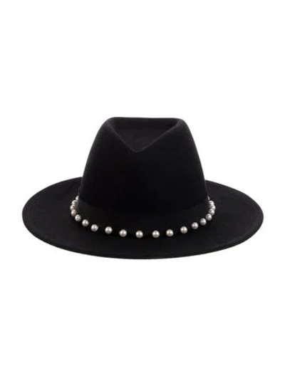 Pre-owned Eugenia Kim Wool Fedora Hat In Black