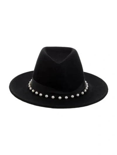 Pre-owned Eugenia Kim Wool Fedora Hat In Black