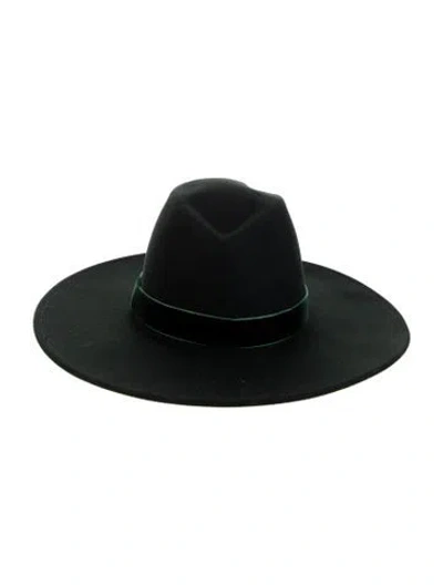Pre-owned Eugenia Kim Wool Fedora Hat In Black