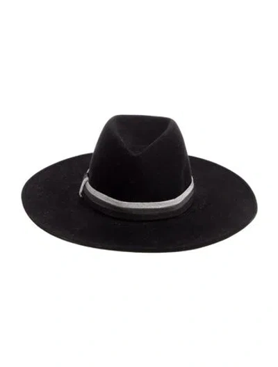 Pre-owned Eugenia Kim Wool Fedora Hat In Black