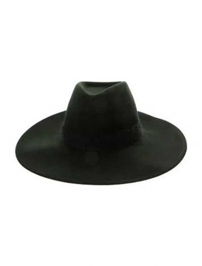 Pre-owned Eugenia Kim Wool Fedora Hat In Green