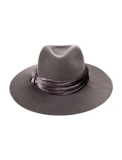 Pre-owned Eugenia Kim Wool Fedora Hat In Purple