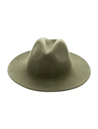 Pre-owned Eugenia Kim Wool Fedora Hat W/tags In Green