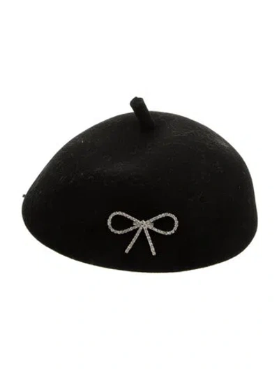 Pre-owned Eugenia Kim Wool Felt Beret  W/tags In Black