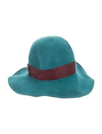 Pre-owned Eugenia Kim Wool Felt Fedora Hat In Blue
