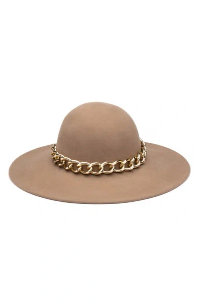 Eugenia Kim Wool Felt Round Crown Hat In Camel