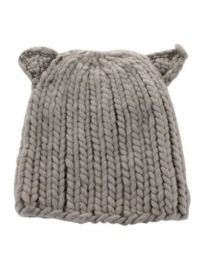 Pre-owned Eugenia Kim Wool Knit Beanie In Gray