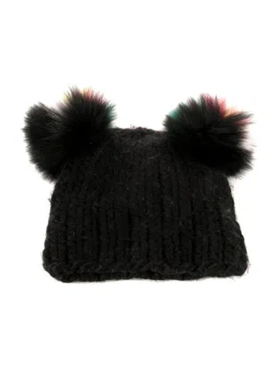 Pre-owned Eugenia Kim Wool Knit Hat In Black