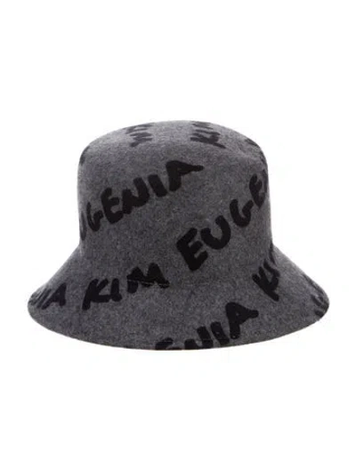 Pre-owned Eugenia Kim Wool Logo Bucket Hat. In Gray