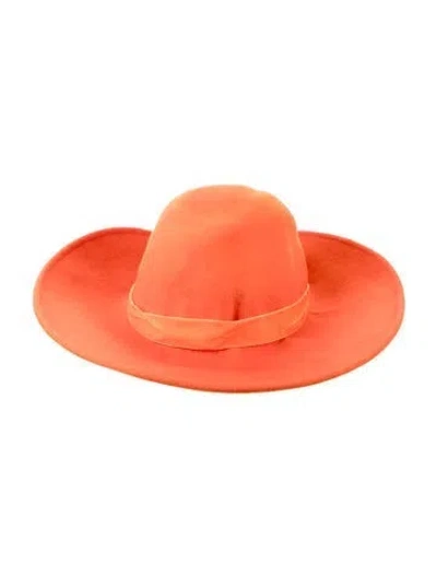 Pre-owned Eugenia Kim Wool Orange Sun Hat