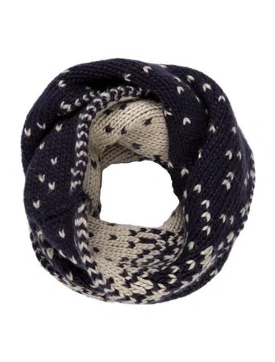 Pre-owned Eugenia Kim Wool Patterned Snood In Blue