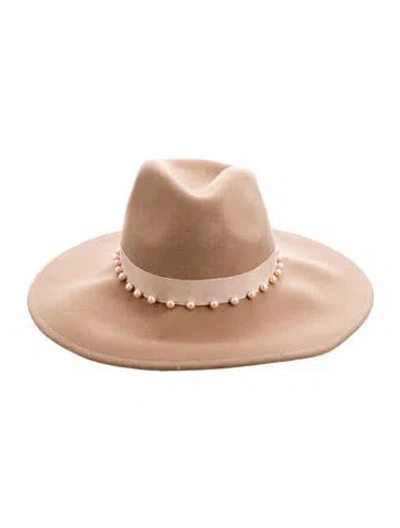 Pre-owned Eugenia Kim Wool Wide Brim Sun Hat In Neutral