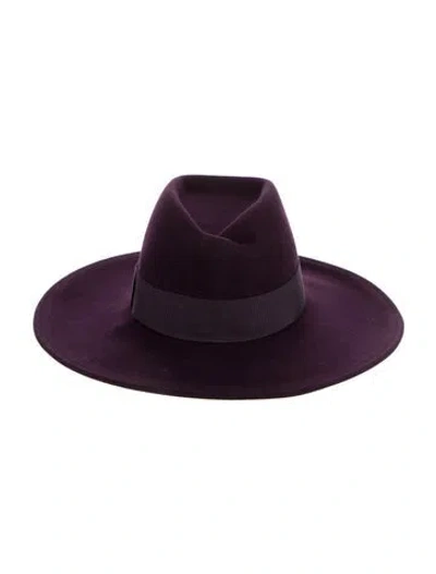 Pre-owned Eugenia Kim Wool Wide Brim Sun Hat In Purple