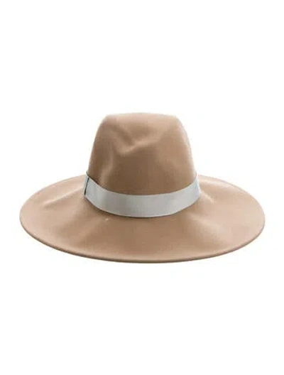 Pre-owned Eugenia Kim Wool Wide Brim Sun Hat W/tags In Neutral