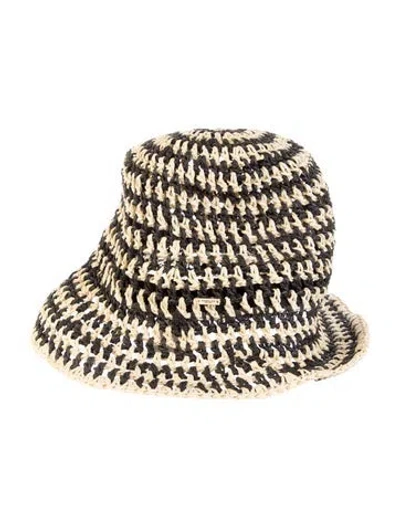 Pre-owned Eugenia Kim Woven Bucket Hat W/tags In Black