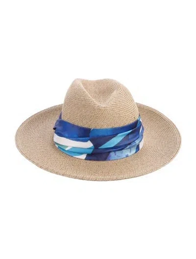 Pre-owned Eugenia Kim Woven Fedora Hat W/tags In Neutral