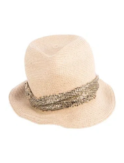 Pre-owned Eugenia Kim Woven Straw Hat In Neutrals