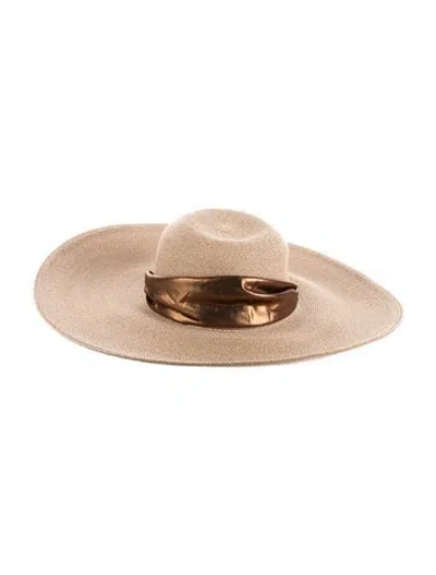 Pre-owned Eugenia Kim Woven Sun Hat  W/tags In Neutral