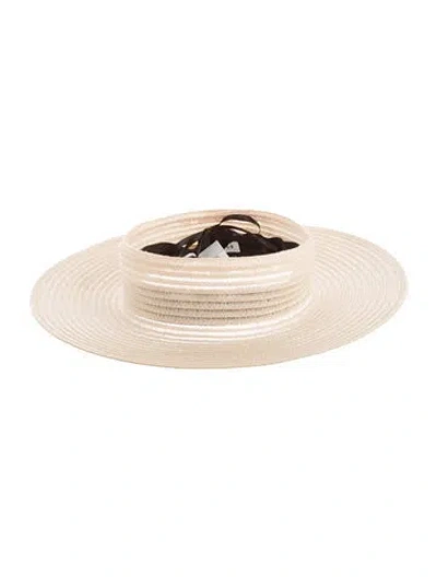 Pre-owned Eugenia Kim Woven Sun Visor In Neutral