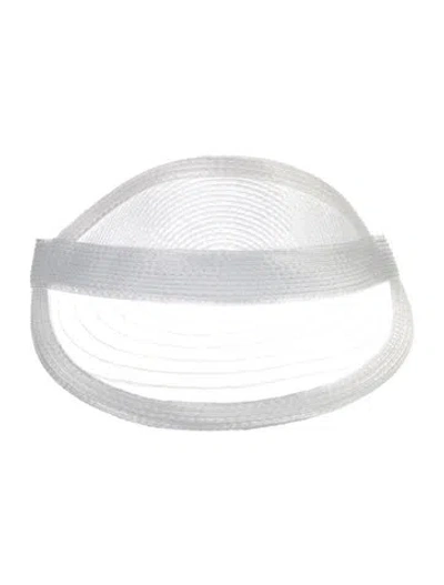 Pre-owned Eugenia Kim Woven Visor In White