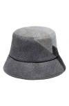 Eugenia Kim Yuki Colorblock Bucket Hat In Gray/charcoal