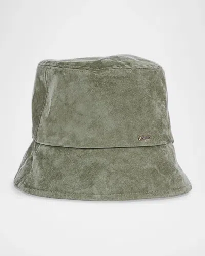 Eugenia Kim Yuki Leather Bucket Hat In Green