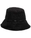 Eugenia Kim Yuki Metallic Velvet Bucket Hat In Black