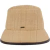 Eugenia Kim Yuki Upf 50+ Packable Raffia Bucket Hat In Neutral