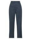 Eughenes Woman Pants Slate Blue Size 8 Lycra, Cotton, Elastane In Blue