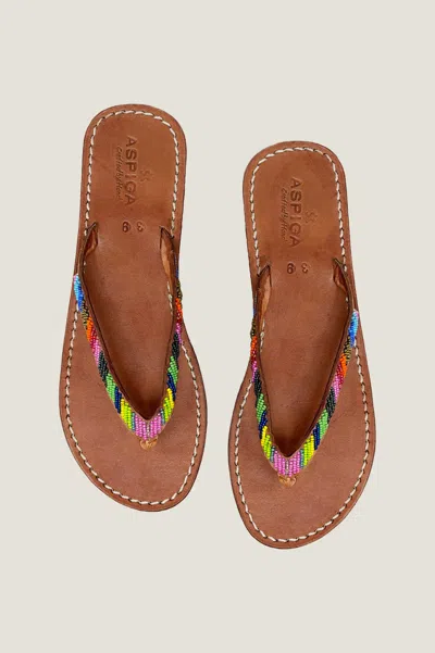 Eunice Aspiga Multishine Soft Sole Sandal In Brown