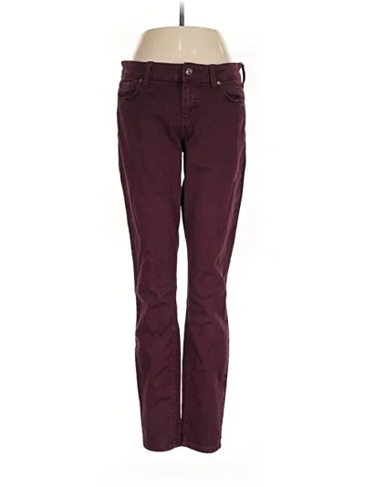 Pre-owned Eunina Jeans In Burgundy