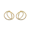 Eunoé Women's Gold Halo Hoops Earrings