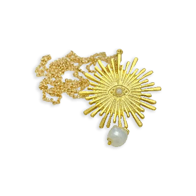 Eunoé Women's Gold Lunas Pearl Necklace