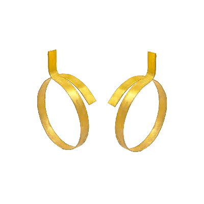 Eunoé Women's Gold Orbit Spirals Hoops