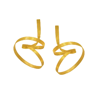 Eunoé Women's Gold Solis Curve Earrings
