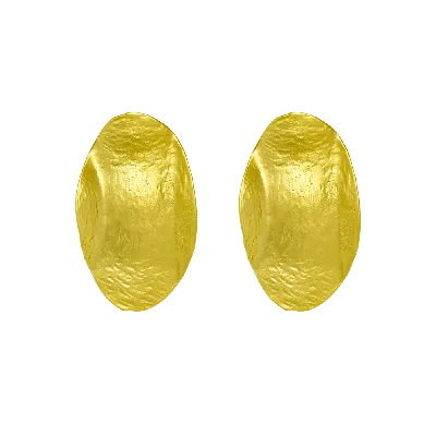 Eunoé Women's Golden Wave Earrings