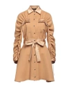 Eureka By Babylon Woman Mini Dress Camel Size 10 Polyamide, Elastane In Beige