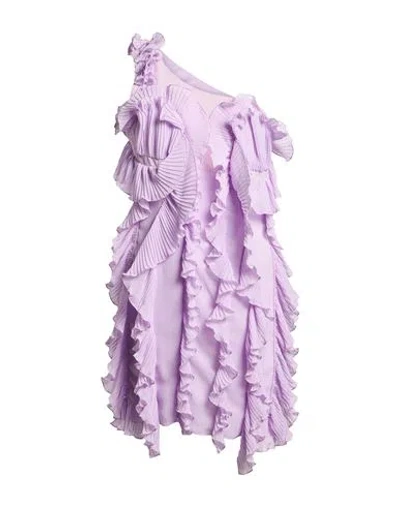 Eureka By Babylon Woman Mini Dress Lilac Size 6 Polyester In Purple