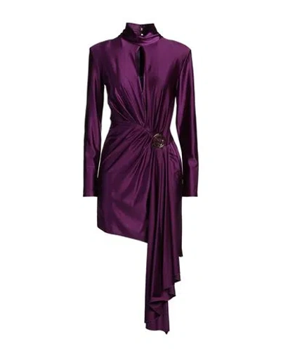 Eureka By Babylon Woman Mini Dress Purple Size 8 Polyamide, Elastane